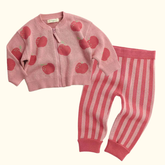 Set triko dhe pantallona rozë